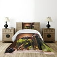 thumbnail image 1 of Ambesonne Wine Quilted Bedspread Set 2 Pcs, French Gourmet Tasting, Twin Size, Brown Ruby Pale Green, 1 of 6