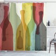 thumbnail image 1 of Ambesonne Wine Shower Curtain, Abstract Colorful Bottles, 69"Wx84"L, Multicolor, 1 of 3
