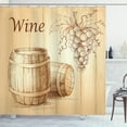 thumbnail image 1 of Ambesonne Wine Shower Curtain, Bunch of Grapes, 69"Wx75"L, Brown Peach, 1 of 3