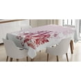 thumbnail image 1 of Ambesonne Wine Tablecloth Rectangular Table Cover, Grunge Abstract Framework, 60"x84", Lilac and White, 1 of 4