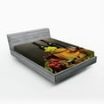 thumbnail image 1 of Ambesonne Winery Fitted Sheet, Themed Bottles France, California King, Multicolor, 1 of 3