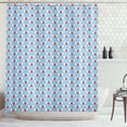 thumbnail image 1 of Ambesonne Wings Print Shower Curtain, Symmetric Simple Hearts, 69"Wx75"L, Pale Blue Vermilion, 1 of 3