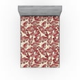 thumbnail image 1 of Ambesonne Wings of Spring Fitted Sheet, Modern Butterfly, Queen Size, Dark Coral Peach Paprika, 1 of 5