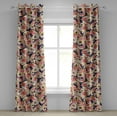 thumbnail image 1 of Ambesonne Wings of Spring Grommet Curtain, Aquarelle Butterfly, 50"x96", Cream Dark Coral Quartz, 1 of 1