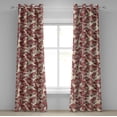 thumbnail image 1 of Ambesonne Wings of Spring Grommet Curtain, Modern Butterfly, 50"x108", Dark Coral Peach Paprika, 1 of 1