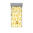 thumbnail image 1 of Ambesonne Winking Face Emoji Fitted Sheet & Pillow Sham Set, Peace Fingers, Twin, Pale Yellow and Mustard, 1 of 2