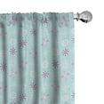 thumbnail image 1 of Ambesonne Winter 4-Panel Curtains, Aquatic Snowflake Shapes, 56"x95", Pale Blue and White, 1 of 1