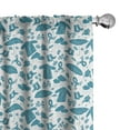 thumbnail image 1 of Ambesonne Winter Window Curtains, Clothes to Wear in the Cold, Each 28" W x 63" L, Dark Turquiose and White, 1 of 4