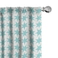 thumbnail image 1 of Ambesonne Winter 4-Panel Curtains, Cold Weather Theme Star Art, 56"x63", White Seafoam, 1 of 4