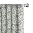 thumbnail image 1 of Ambesonne Winter Window Curtains, Forest of Pinecones Branches, Each 28" W x 95" L, Dark Mustard and Hunter Green, 1 of 4