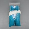 thumbnail image 1 of Ambesonne Winter Bedding Set 3 Pcs, Frozen Ice Mountains, Twin, White and Blue, 1 of 3