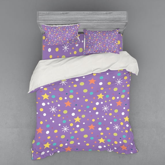 Ambesonne Winter Bedding Set 4 Pcs, Pattern, Queen, Multicolor