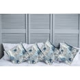 thumbnail image 1 of Ambesonne Winter Blue Throw Pillow Cover Pack of 4, Frosty Flowers Leopard, 4 Pcs-24" x 24", Slate Blue Pale Tan and White, 1 of 5