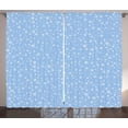 thumbnail image 1 of Ambesonne Winter Curtains 2 Panel Set, Snowflakes Falling, 108" x 63", Blue White, 1 of 3