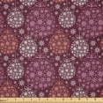 thumbnail image 1 of Ambesonne Winter Fabric by the Yard Microfiber, Christmas Bauble, 1 Yard, Pale Orange Dried Rose, 1 of 2