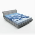 thumbnail image 1 of Ambesonne Winter Fitted Sheet, Alps White Wilderness, Full Size, White Blue, 1 of 2