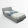 thumbnail image 1 of Ambesonne Winter Fitted Sheet, Nature Mountain Snowy, Twin XL Size, White Blue, 1 of 2