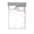 thumbnail image 1 of Ambesonne Winter Fitted Sheet & Pillow Sham Set, Winter Inspired Pastel, King, Coral Blue Pale Green, 1 of 2