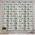 thumbnail image 1 of Ambesonne Winter Kitchen Curtains, Camping Instruments Print, 55"x45", White Cadet Blue, 1 of 3