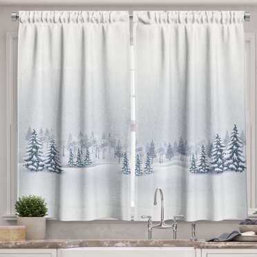 Ambesonne Rustic Kitchen Curtains, Cottagecore Sunflower Vibes, 55"x39 ...