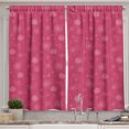 thumbnail image 1 of Ambesonne Winter Kitchen Curtains, Gentle Snow Feminine, 55"x39", Pink White, 1 of 3