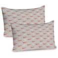 thumbnail image 1 of Ambesonne Winter Pillow Sham 2 Pack, Forest Animals Having Fun, 36"x20", Pearl and Vermilion, 1 of 3