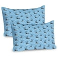 thumbnail image 1 of Ambesonne Winter Pillow Sham 2 Pack, Ice Skate Winter Holiday, 30"x20", Grey Deep Sky Blue, 1 of 3