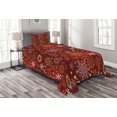 thumbnail image 1 of Ambesonne Winter Quilted Bedspread Set 2 Pcs, Vintage Xmas, Twin Size, Vermilion Yellow White, 1 of 3