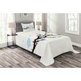 thumbnail image 1 of Ambesonne Winter Quilted Bedspread Set 2 Pcs, Winged Birds on Tree, Twin Size, Multicolor, 1 of 3
