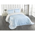 thumbnail image 1 of Ambesonne Winter Quilted Bedspread Set 3 Pcs, Christmas Snowflake Soft, King Size, Pale Blue White, 1 of 2