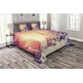 thumbnail image 1 of Ambesonne Winter Quilted Bedspread Set 3 Pcs, Dramatic Scene Sunrise, Queen Size, Multicolor, 1 of 3