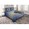 thumbnail image 1 of Ambesonne Winter Quilted Bedspread Set 3 Pcs, Frozen Lake in Nature, Queen Size, Blue Brown, 1 of 3