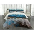 thumbnail image 1 of Ambesonne Winter Quilted Bedspread Set 3 Pcs, Geometric Game Blurry, Queen Size, Multicolor, 1 of 5