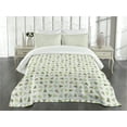 thumbnail image 1 of Ambesonne Winter Quilted Bedspread Set 3 Pcs, Pine Tree Retro, Queen Size, Multicolor, 1 of 3