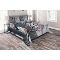thumbnail image 1 of Ambesonne Winter Quilted Coverlet 3 Pcs, City Park Snow Cold, Queen Size, Grey Coral, 1 of 2
