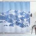 thumbnail image 1 of Ambesonne Winter Shower Curtain, Alps White Wilderness, 69"Wx84"L, White Blue, 1 of 5