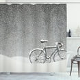 thumbnail image 1 of Ambesonne Winter Shower Curtain, Bicycle Snow Calm Scene, 69"Wx84"L, Taupe White, 1 of 3