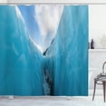 thumbnail image 1 of Ambesonne Winter Shower Curtain, Frozen Ice Mountains, 69"Wx75"L, White and Blue, 1 of 5