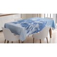 thumbnail image 1 of Ambesonne Winter Tablecloth Rectangular Table Cover, Alps White Wilderness, 60"x90", White Blue, 1 of 4