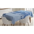thumbnail image 1 of Ambesonne Winter Tablecloth Rectangular Table Cover, Clouds on Summit Fog, 60"x90", White, 1 of 4