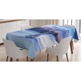thumbnail image 1 of Ambesonne Winter Tablecloth Rectangular Table Cover, Mountain Peaks Snowy, 60"x90", Blue White, 1 of 4
