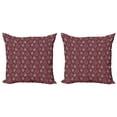 thumbnail image 1 of Ambesonne Winter Throw Pillow Cover 2 Pack, Christmas Bauble, 24", Pale Orange Dried Rose, 1 of 2