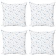 thumbnail image 1 of Ambesonne Winter Throw Pillow Cover 4 Pack, Cold December Frost, 16", Blue White, 1 of 2