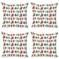 thumbnail image 1 of Ambesonne Winter Throw Pillow Cover 4 Pack, in Seasonal Clothes, 16", Multicolor, 1 of 6