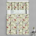 thumbnail image 1 of Ambesonne Winter Valance & Curtain, Deer Flowers Christmas, 55"x30", Olive Green Pale Green, 1 of 6