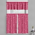 thumbnail image 1 of Ambesonne Winter Valance & Curtain, Gentle Snow Feminine, 55"x24", Pink White, 1 of 6