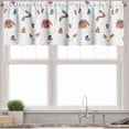 thumbnail image 1 of Ambesonne Winter Valance Pack of 2, Christmas Clothes Pattern, 54"X18", White Coral Sky Blue, 1 of 5