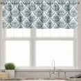thumbnail image 1 of Ambesonne Winter Valance Pack of 2, Classical Floral Damask, 54"X18", Pale Blue White Grey, 1 of 5