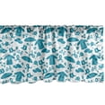 thumbnail image 1 of Ambesonne Winter Window Valance, Clothes to Wear in the Cold, 54" X 12", Dark Turquiose and White, 1 of 3