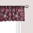 thumbnail image 1 of Ambesonne Winter Window Valance, Flakes Colorful, 54" X 12", Maroon White Multicolor, 1 of 3